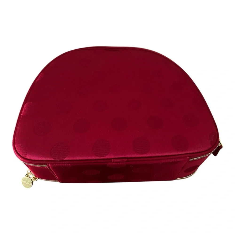 Estée Lauder 2025 Holiday Red Polka Dot Cosmetic Train‎ Case Only NEW No Tags